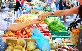 Marché de produits frais